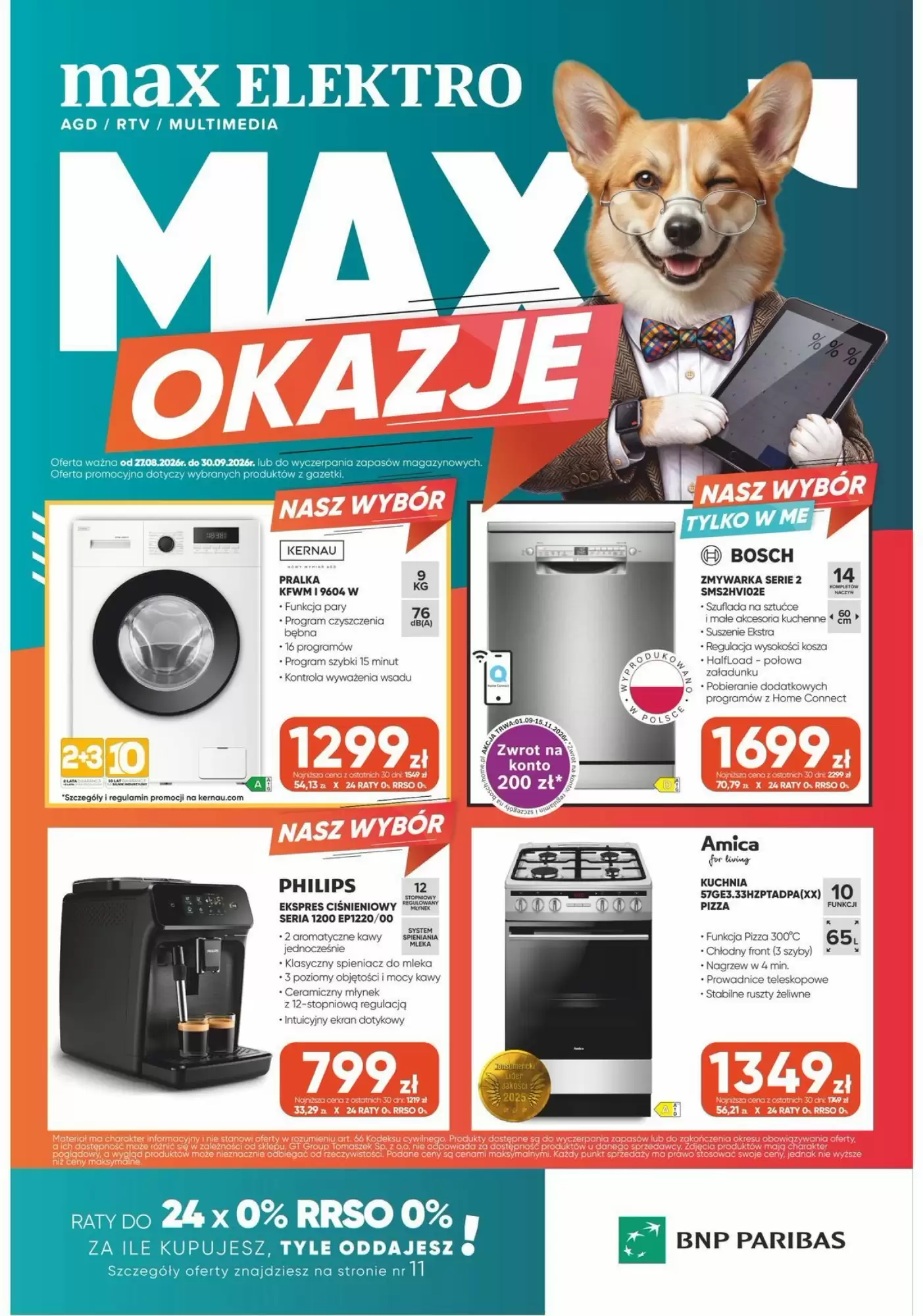 Max Elektro Gazetka Promocyjna Od 27.08.2026 Do 30.09.2026 - Zdjęcie 1 Od 27.08.2026